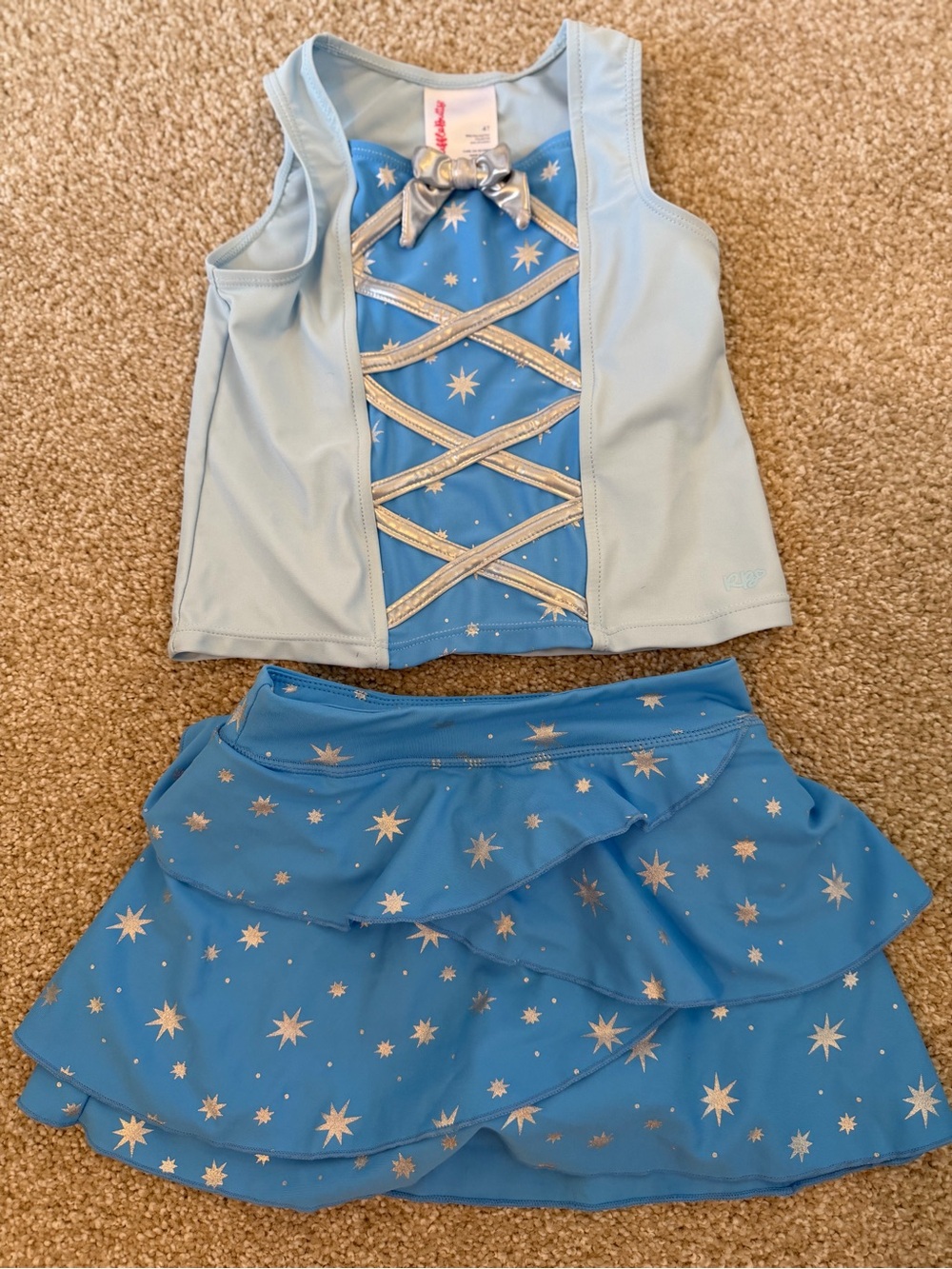 Ruffle Butts Light Blue Star Dance active Set